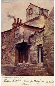 Old Postcard of Fisherman's Quarters, St Ives