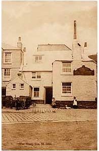 Old Postcard of The Sloop Inn, St Ives