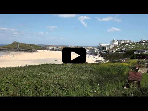 Distant views of Porthmeor Beach