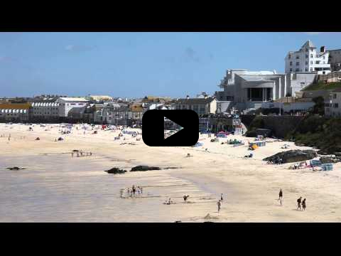 Porthmeor Beach and The Tate Gallery