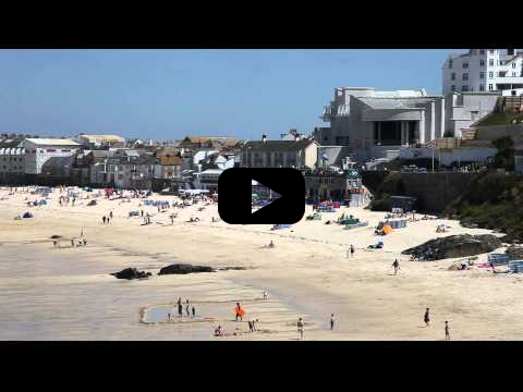 Porthmeor Beach and The Tate Gallery