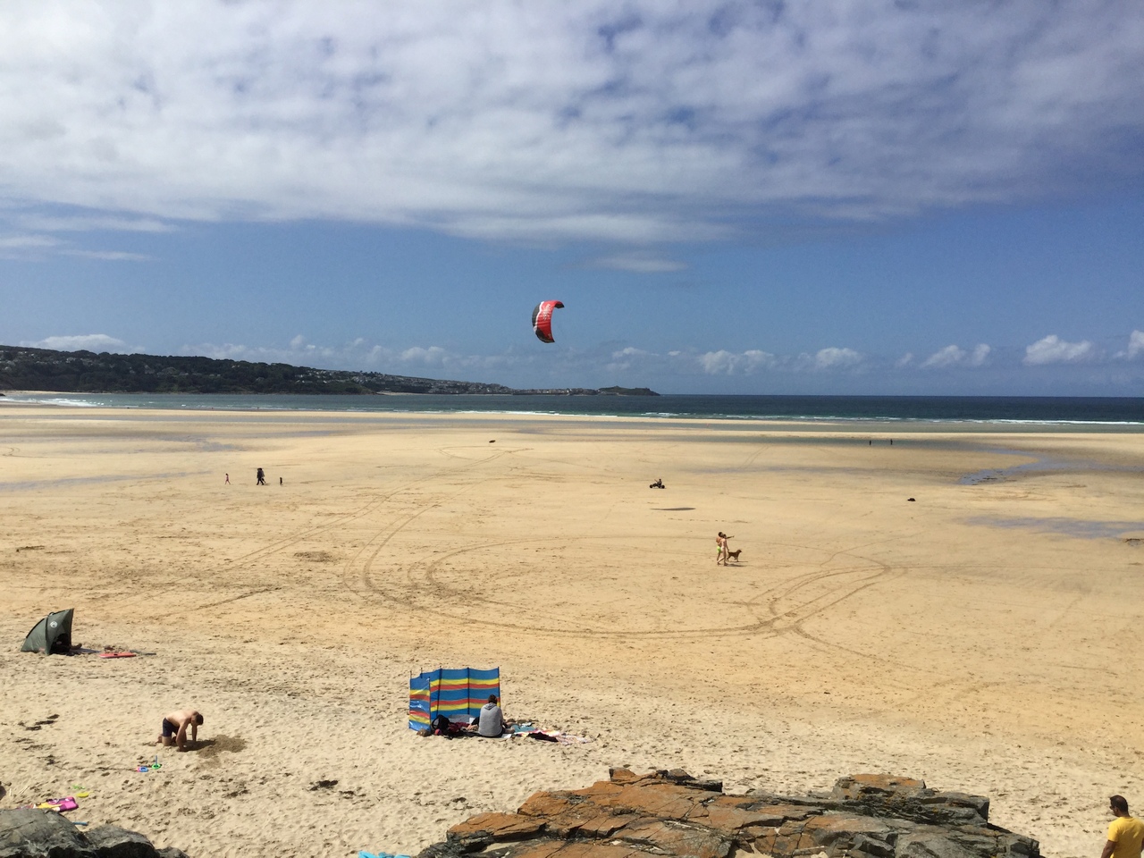 The beach stretches for 3 miles