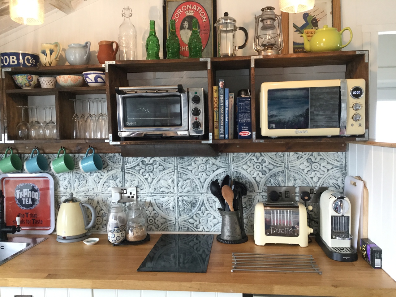 Silver Mist has a mini oven and separate microwave