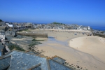 St Ives Harbour Beach and sea front taken from The Terrace